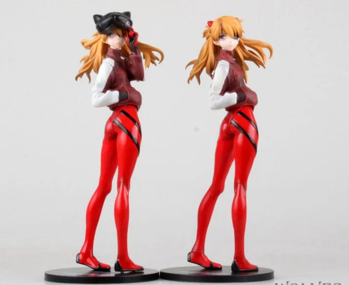 Japanese Anime SORYU ASUKA LANGLEY Sportwear Shikinami Alter Red Cap PVC Action Figure Collection Model Toys Doll Gift lelakaya