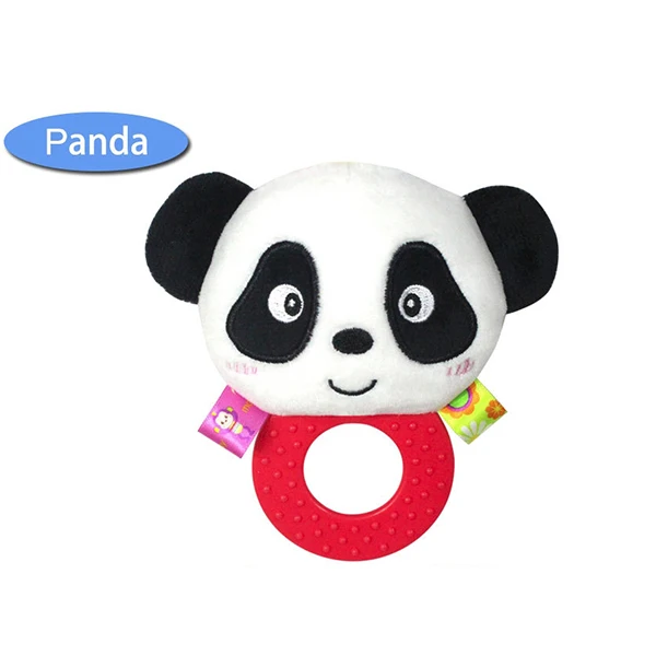 Panda Счастливый обезьяна детские рука желе погремушки детские колокола 0-1 плюшевые игрушки животных моделирование погремушки WJ539 - Цвет: Panda