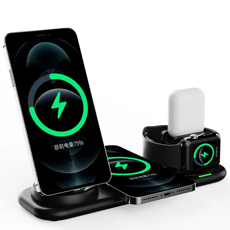 9 in 1 Fast Wireless Charger 10W for iPhone 12 11 Pro chargers Qi Fast Wireless Charging for Samsung Xiaomi HuaWei Apple Watch wireless charging stand