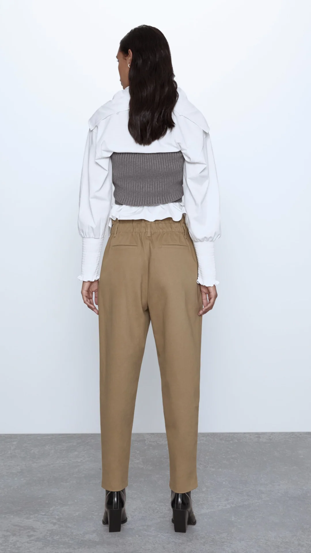 Корейские классические штаны-шаровары с высокой эластичной талией, женские модные узкие винтажные однотонные джинсовые штаны длиной до щиколотки для отдыха