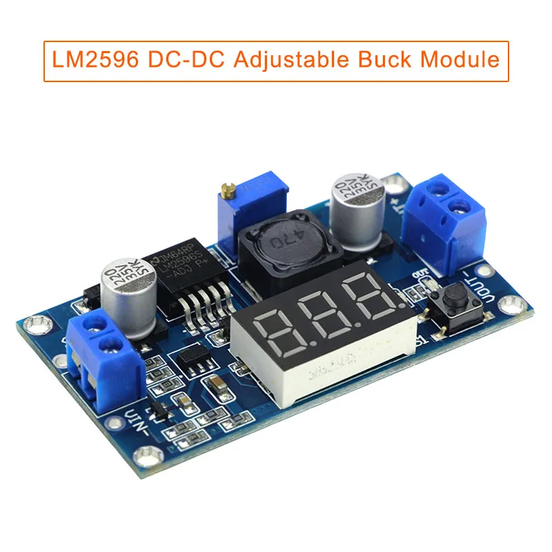 Понижающий модуль преобразователя питания с дисплеем напряжения LM2596 Hi 888