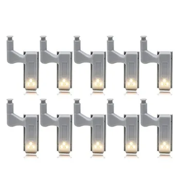 

20PCS LED Cabinet Hinge Led Sensor Light luz armario Wardrobe Lamp Night Light Cupboard Door Bulb Kitchen Lighting 0.3W lampada