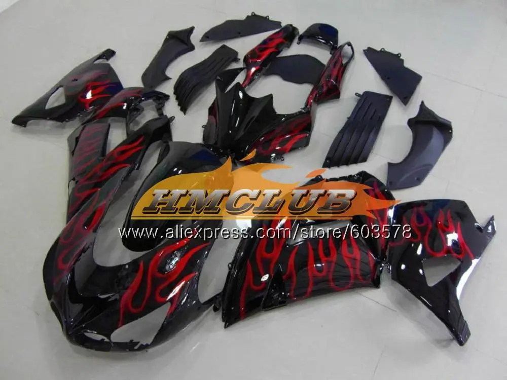 No. 18 Инъекции для KAWASAKI ZZR1400 ZX14R 06 07 08 09 10 11 113CL. 11 красный жемчуг ZX 14R ZX-14R 2006 2007 2008 2009 2010 2011 обтекатель - Цвет: No. 18