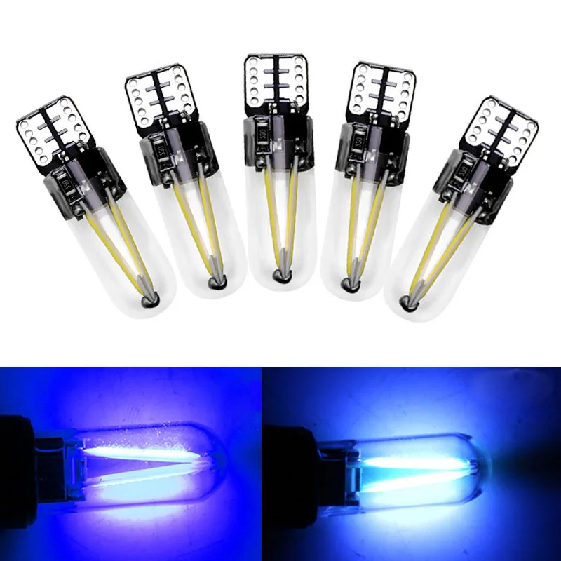 

4PCS T10 w5w Led Car Map Light Clearance Reading Interior Tail Rear Trunk license Plate Lights Lamp COB 194 W5W W3W 168 Led Bulb