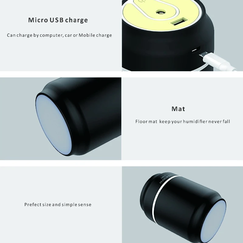 200 мл банок, увлажнитель воздуха, USB очиститель воздуха, освежитель воздуха с светодиодный лампой, ароматерапия, мини увлажнители воздуха для автомобиля, мини USB Настольный вентилятор лампы