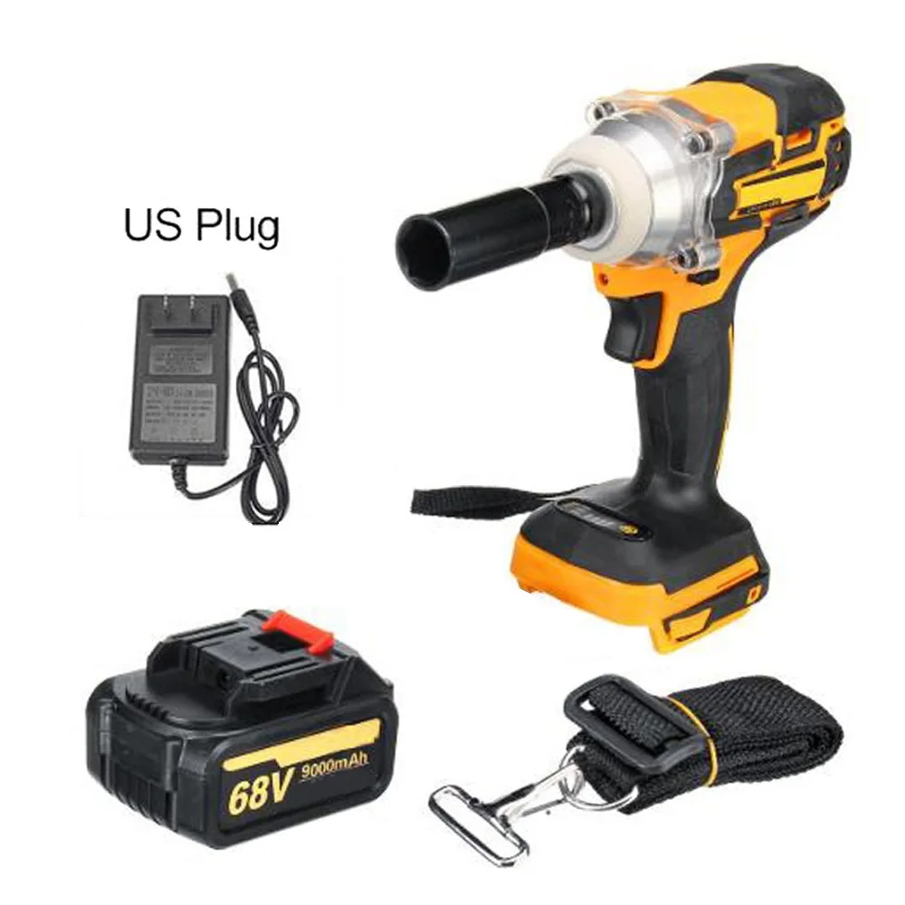 

5pcs/Set Rechargeable Impact Wrench Handheld 68V Cordless Charger Carpenter Hand Drill 520nm 9000mAh Power Tools