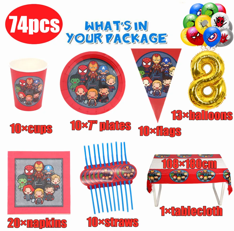 event rentals near me Hot Avengers Themed Tableware Set Paper Plates Cups Napkins Superhero Party Decorations Baby Shower Boys Birthday Party Supplies Events & Parties near me Events & Parties