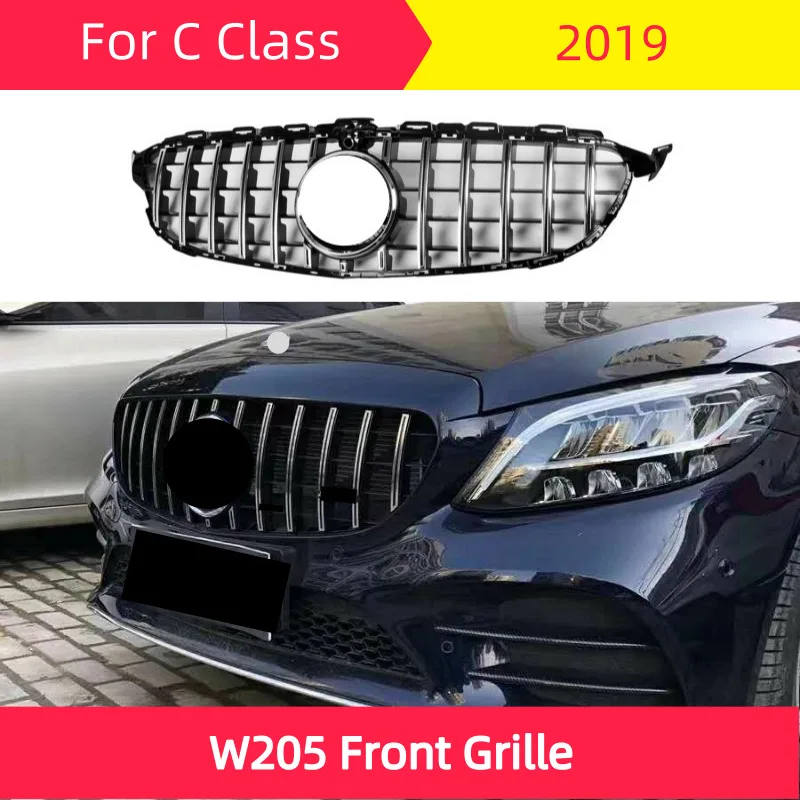 GT Передняя решетка для mercedes W205 подходит для C Class C180 C260 C300 Решетка переднего бампера amg GT R СТИЛЬ ABS не подходит c63