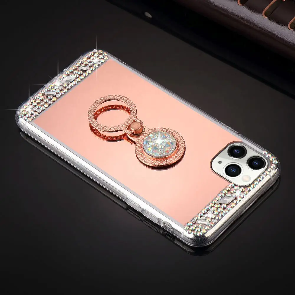 Luxury Diamond Mirror Case For Iphone 11 12 Pro Max X Xr Xs Girl Glitter Ring Cover For Iphone 7 Plus 8 6s 6 5s Se 12 Mini Capa Prize Plums Luxury Diamond Mirror Case For Iphone 11 12 Pro Max X Xr Xs Girl Glitter Ring Cover For Iphone 7 Plus 8 6s 6 5s Se 12 Mini Capa Prize Plums