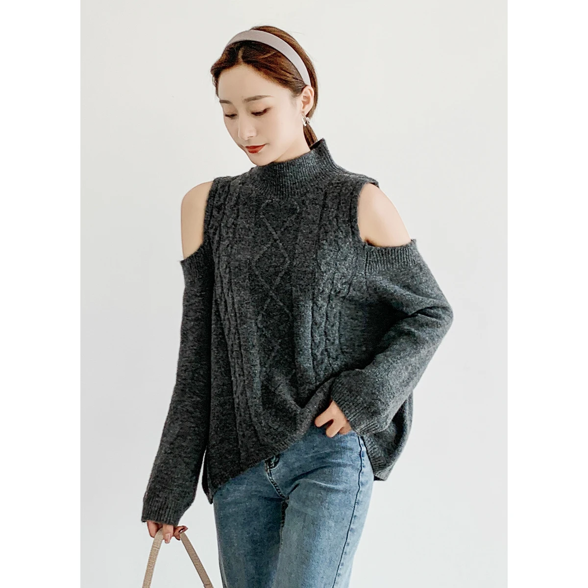Fv6921 осенне-зимний женский модный Повседневный Теплый красивый свитер корейский японский стиль зимняя одежда Женская Корейская