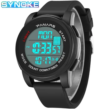 

SYNOKE Men's Electronic Watch Plastic Strap 5Bar Waterproof Sports Watches For Boy Student Relojes Hombre Digitales Relogio