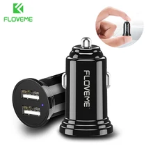 FLOVEME 2.4A Мини Двойное быстрое автомобильное USB зарядное устройство для телефона USB Автомобильное зарядное устройство для iPhone XR XS 8 7 Plus Универсальное зарядное устройство для телефона для Xiaomi mi8 redmi