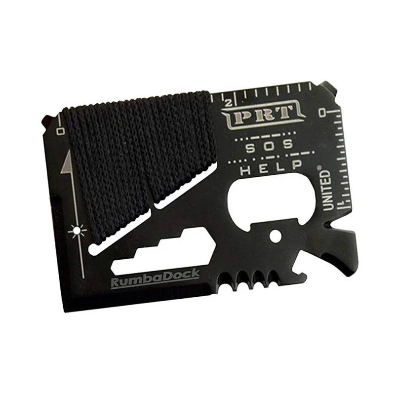 

14 in 1 EDC Tool Mini Wallet SOS Survival Card Gadget Stainless Steel Multi Functional Outdoor Camping Rescue Pocket Survival To
