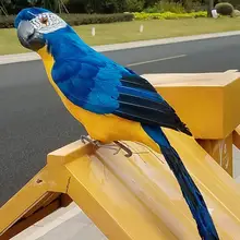 60 см Большой Имитация попугая Орнамент Ручной Работы попугай птица пена перо газон фигурка животных птица сад птица реквизит украшение