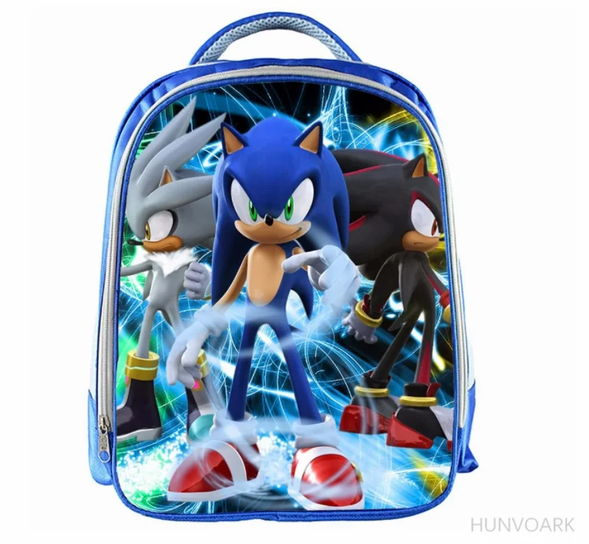 13 дюймов SONIC зубная щётка гоночный рюкзак Детская сумка для детского сада