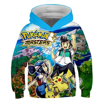

Pokemon Sword and Shield 3D Printed Hoodies Girl/Boy Fashion Long Sleeve Hooded Sweatshirts Harajuku Streetwear Kids Clothes
