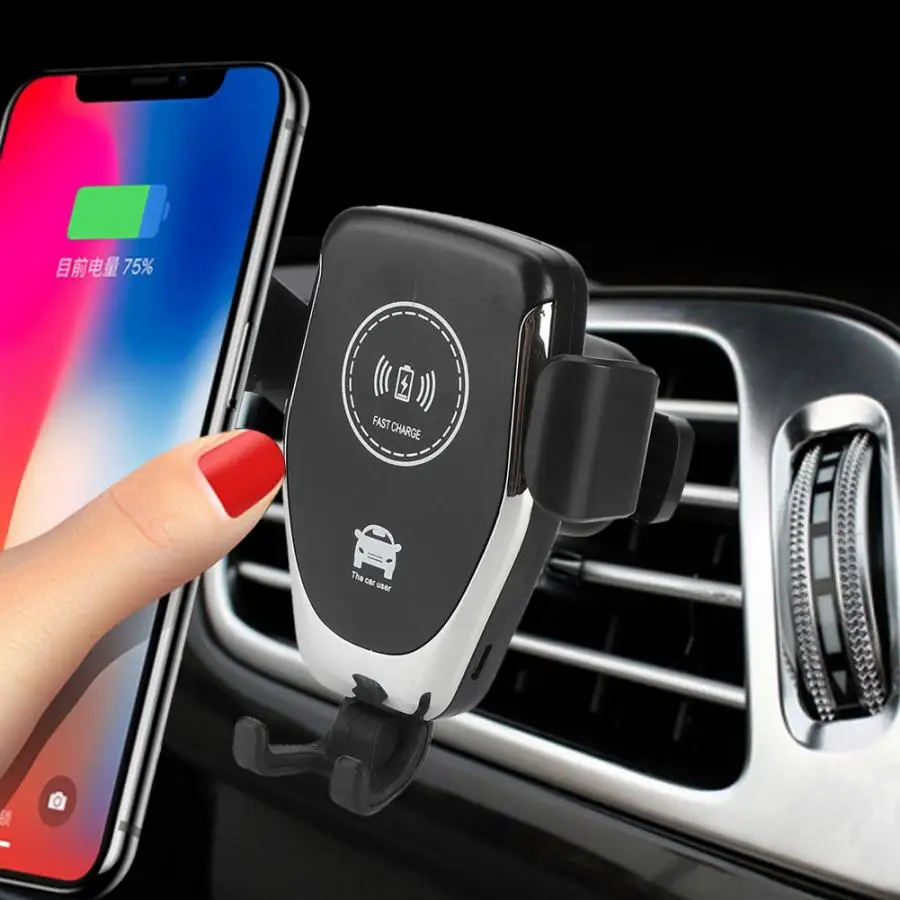 Micro USB интерфейс 10 Вт автомобильный беспроводной зарядный кронштейн Быстрая зарядка навигационный держатель
