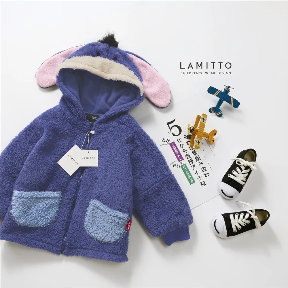 Tonytaobaby/новая зимняя одежда для мальчиков и девочек; детская одежда; милая Удобная плюшевая куртка; теплая куртка