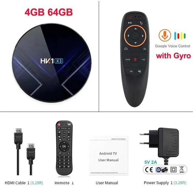 8K 24fps ТВ-приставка Amlogic S905X3 4K 60Hz Android 9,0 9 Smart tv box 4 Гб ram 128 Гб rom bluetooth 4,0 Google Play - Цвет: Розовое золото