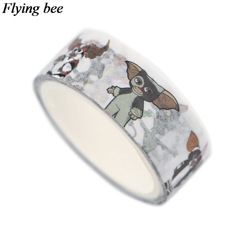 Flyingbee 15 мм X 5 м Gremlins смешная васи лента бумага DIY декоративная клейкая лента Канцтовары Kawaii Маскировочные Ленточные принадлежности X0631