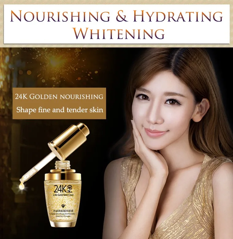 

24k Gold Face Serum Hyaluronic Acid Moisturizer Essence Cream Whitening Creams Anti Aging Anti Wrinkle Acne Firming Lift Skin