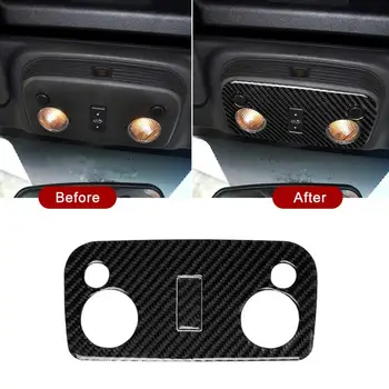 

2 pcs Carbon Fiber Car Inner Reading Light Cover Trim Fits for Ford Mustang 2009 2010 2011 2012 2013 Interior Mouldings