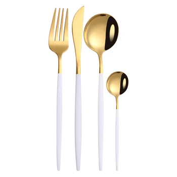 

Home Dinnerware Set Gold 18/10 Stainless Steel Cutlery Set Fork Spoon Knife Dishwasher Safe Silverware Flatware Set Dropshipping