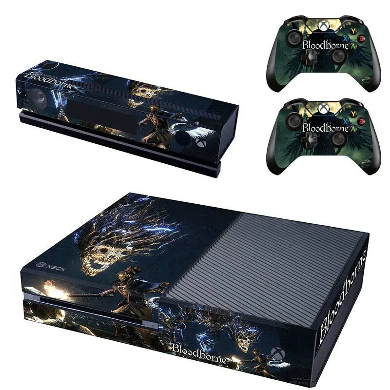Наклейка Bloodborne s для xbox one, виниловые наклейки для кожи, наклейки Pegatinas Adesivo для xbox one, консоль Kinect, два контроллера