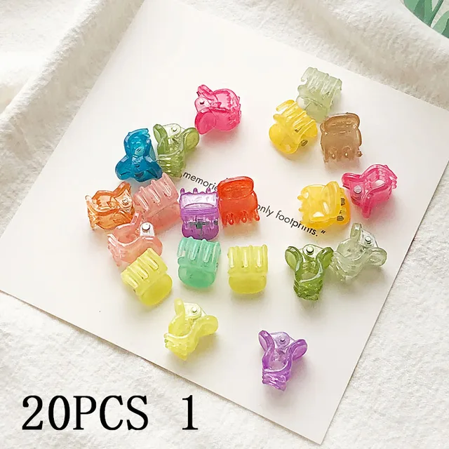 30/50PCS/Set Girls Cute Colorful Flower Star Mickey Small Hair Claws Kids Sweet Hairpins Hair Clips Fashion Hair Accessories 20pcs 1