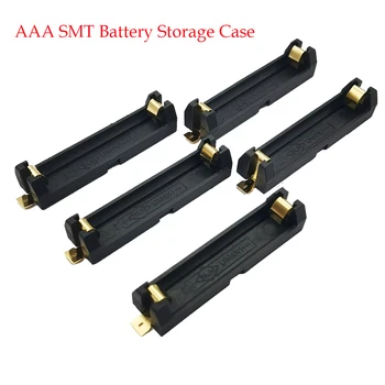 

5 Pcs 1* AAA Battery Holder SMD SMT Battery Box With Bronze Pins DIY