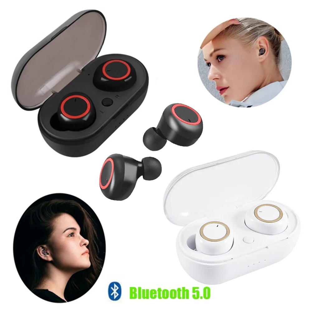 Наушники-вкладыши TWS Bluetooth мини Беспроводной наушники-вкладыши гарнитура 1-к-2 близнецов стерео наушники цифровой Шум снижение вкладыши с зарядным отсеком