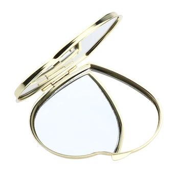 

Double Side Portable Makeup Mirrors, Compact Cosmetic Heart Shaped Pocket Purse Hand Mirror, Great Gift