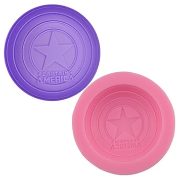 

3D Silicone Mold Captain America Shield Mold Fondant Cake Dessert Table Decoration Tool Chocolate Mold DIY Baking Tool