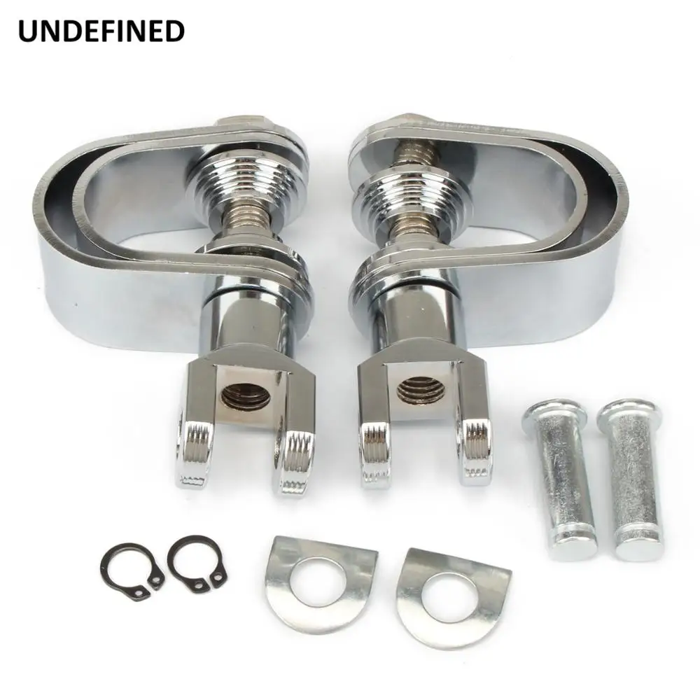1-1 1/4" Chrome Motorcycle Highway Foot Pegs Clamp Engine Crash Bar Engine Guard Footrest Mount For Harley Chopper Bobber Custom motorcycle accessories,motorcycle footrests,motorcycle foot pedals