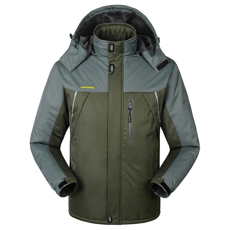 Толстая бархатная мужская зимняя куртка-21 C 6XL 6XL 8XL 8XL ветрозащитная водонепроницаемая куртка спортивная мужская Wo мужская жакеты Hombre