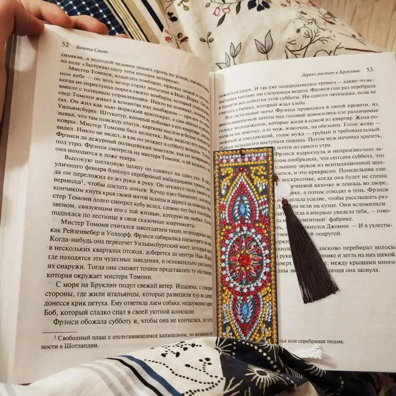 5D DIY алмазная живопись кожа Закладка с кисточкой книжные знаки особой формы Алмазная вышивка DIY ремесло