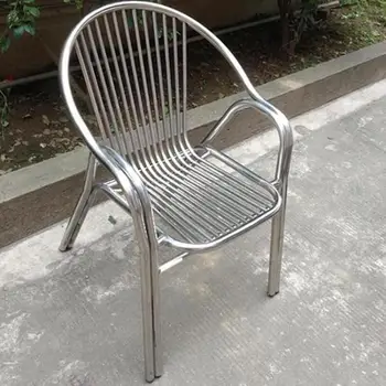 

Promotion Of All Stainless Steel Backrest Double Single Tube Beach Chair Stool Courtyard Outdoor Reclining Chair Folding Chair S