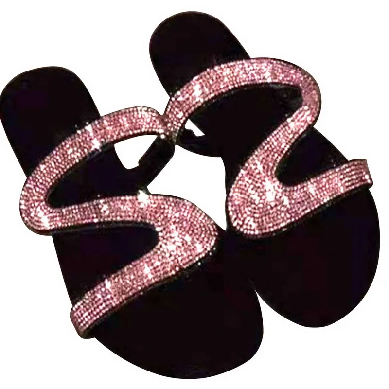 Вьетнамки; Zapatos De Mujer; модные шлепанцы с бантом; женские нескользящие шлепанцы; летняя пляжная обувь без застежки на плоской подошве - Color: pink(style2)