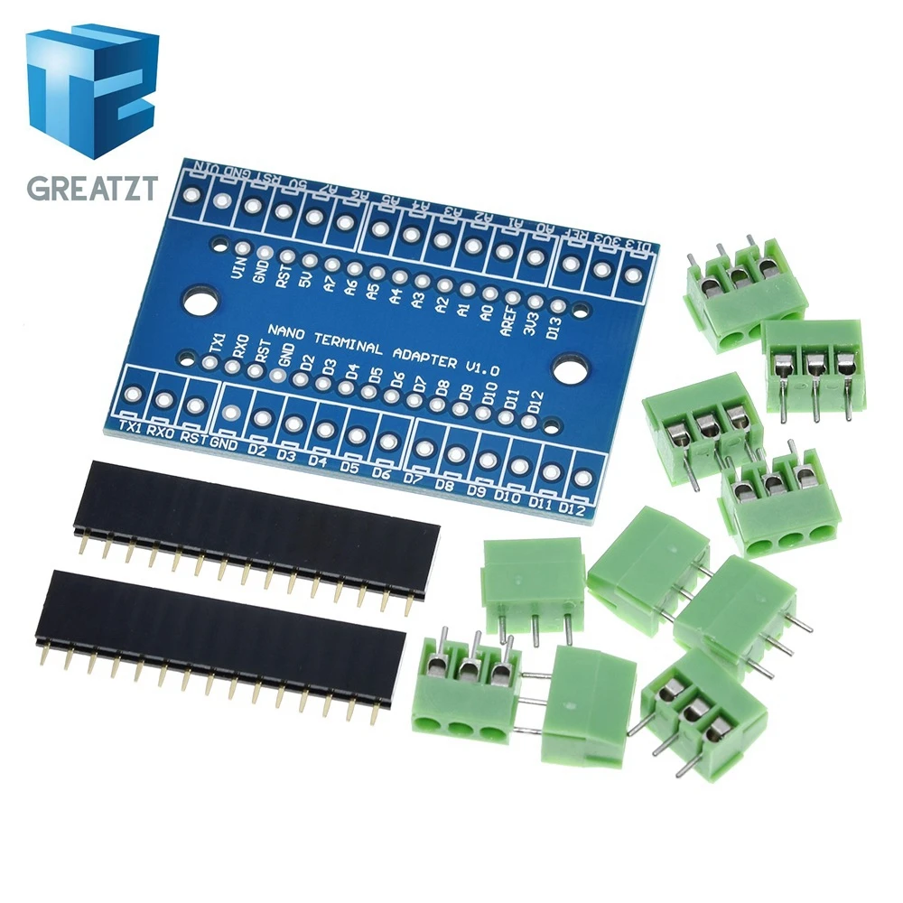 GREATZT NANO 3 0 контроллер клеммный адаптер для Arduino терминал Плата расширения Nano