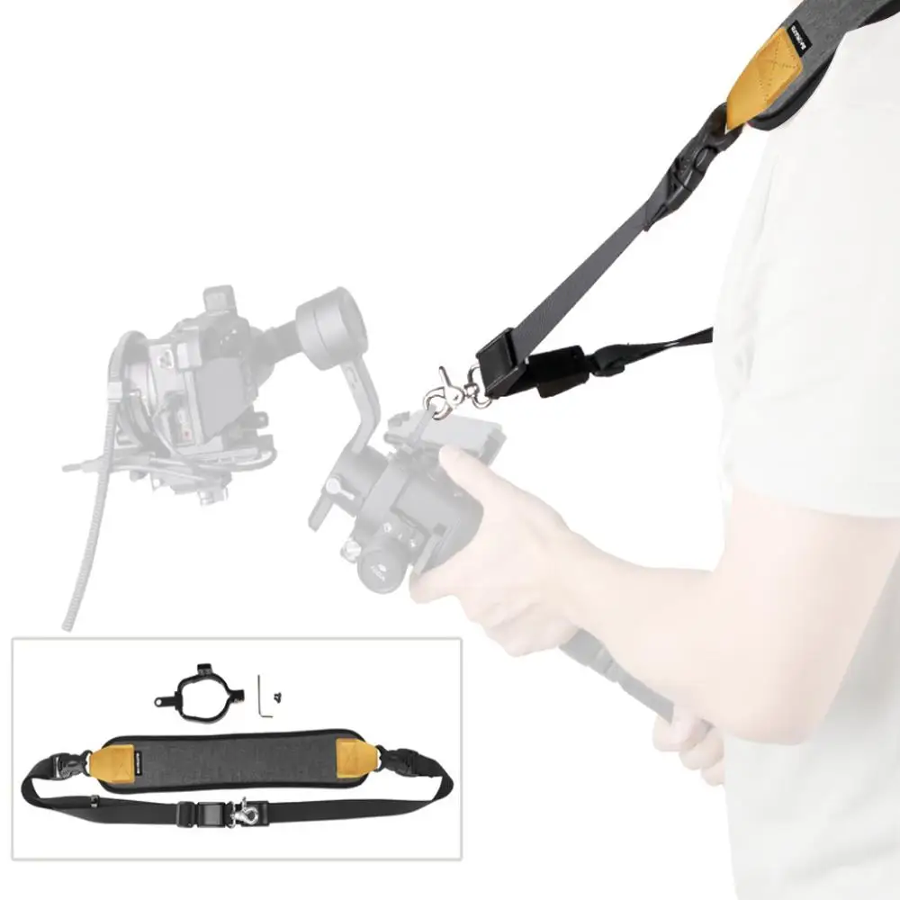 

Sunnylife Shoulder Neck Strap Sling Lanyard Hand-Release Belt with Fixing Buckle Clip for DJI RONIN-SC Handheld Gimbal Accessory