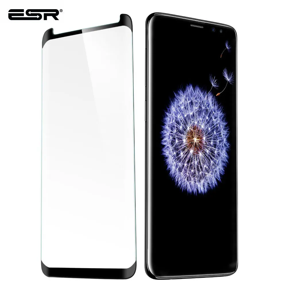 Защитное стекло ESR для Samsung Galaxy S9 Plus полноразмерное закаленное 9H 3D изогнутое