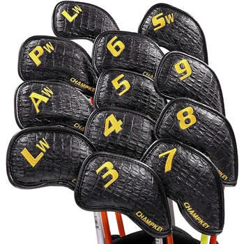 

12pcs Practical PU Leather Putter Number Tags Universal Accessories Durable Outdoor Sports Club Golf Head Cover Gift Waterproof