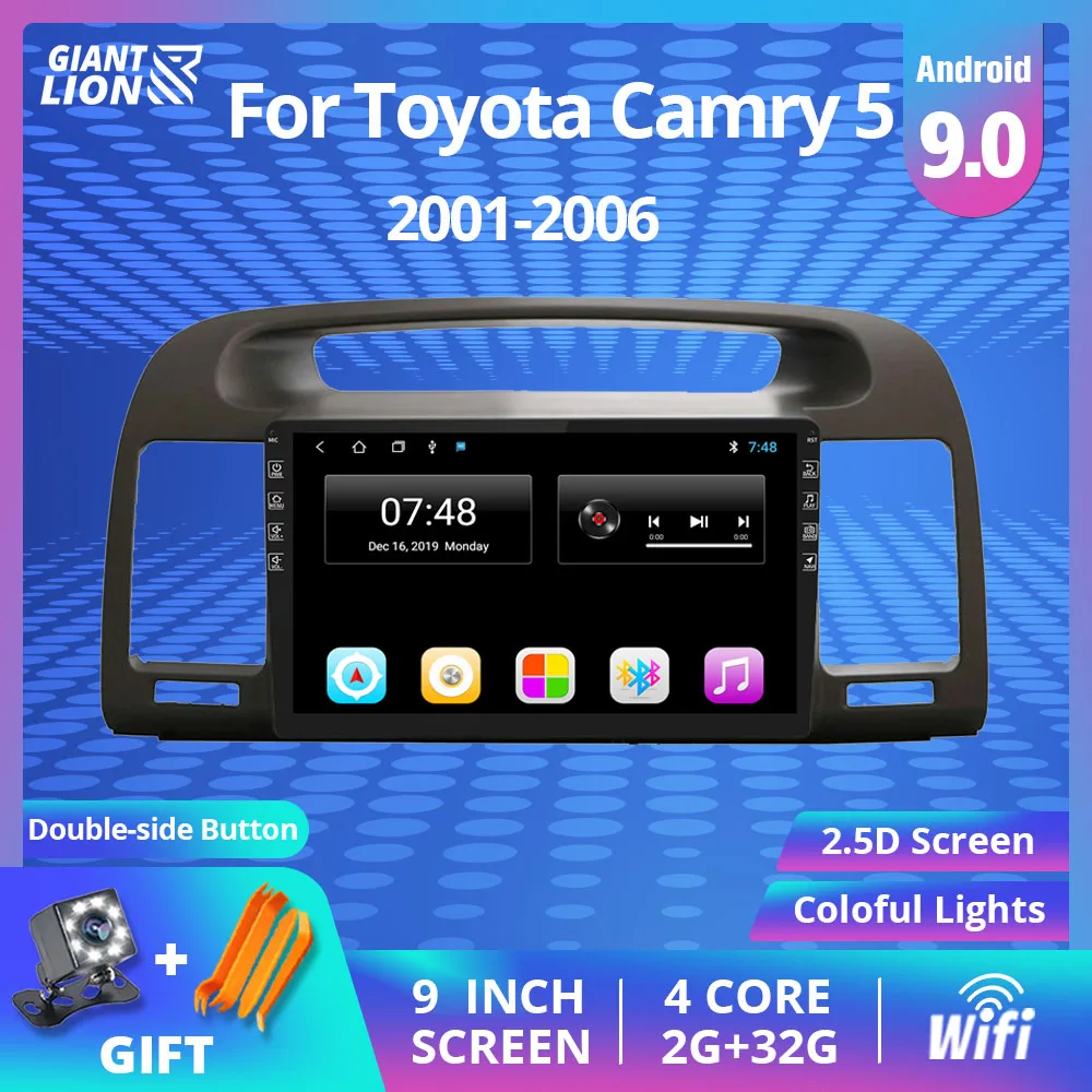 2Din Android 9 0 автомобильное радио для Toyota Camry 5 XV 30 2001 2006 Автомобильный мультимедийный