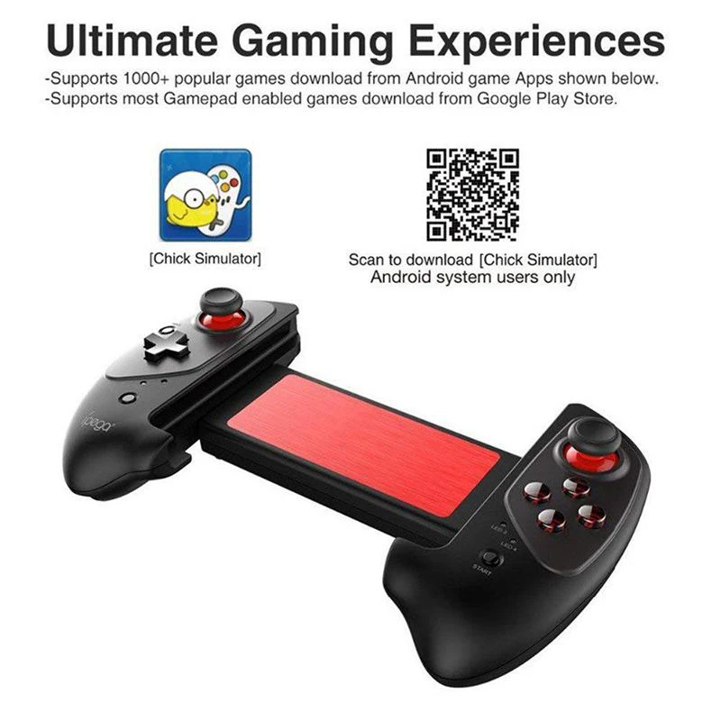 PG 9083 bluetooth sem fio gamepad telescópico
