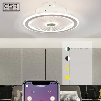 

Suction Dome Light Fan Lamp With Remote Control Mobile Phone APP Control Indoor Home Decor Smart Ceiling Fan ventilador de techo