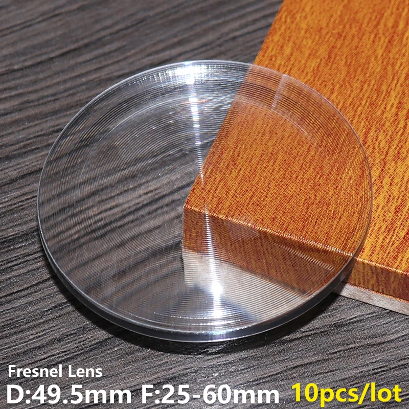 

Fresnel lens D49.5mm F25-60mm focal lengths Flashlight for led light adjusting beam Stage lights Spotlight Customizable