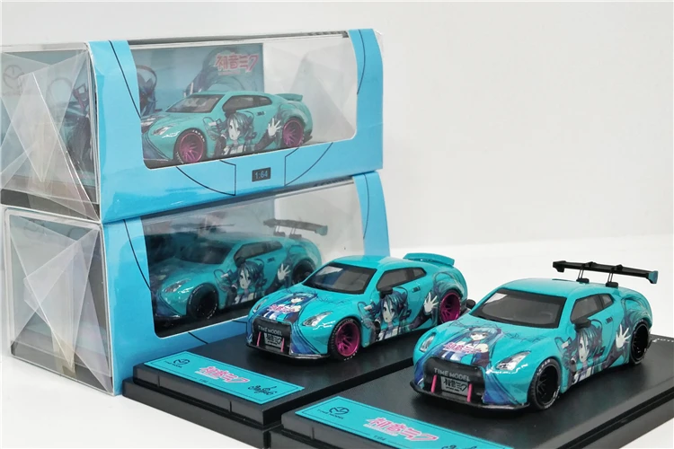 Модель времени 1/64 Nissan Skyline GTR R35 Хацунэ Мику краски автомобиля Itasya литья под давлением модель автомобиля