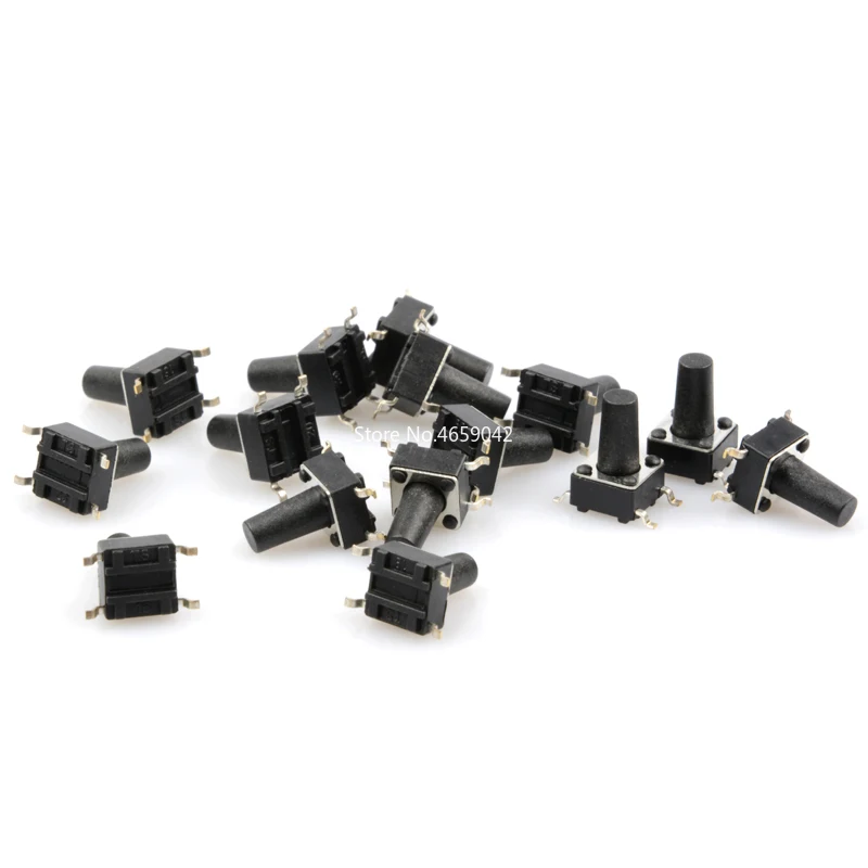 Mini Micro Momentary Switch 4-Pin Tactile Tact Push Button DIP 6x6x 4.5mm Dia 