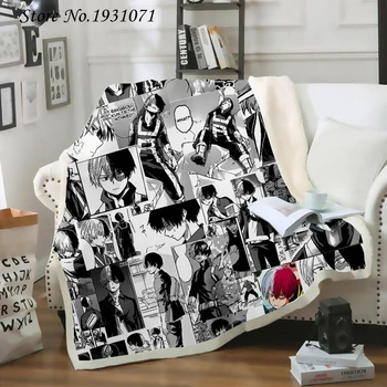 

Anime My Hero Academia 3D Blanket for Beds Hiking Picnic Thick Quilt Fashionable Bedspread Fleece Throw Blanket Adults Kids 07