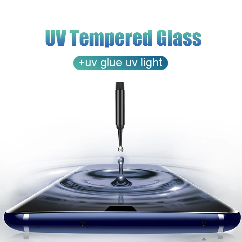 

Full Cover Curved Liquid Glue Tempered Glass for Samsung Galaxy S9 S8 Plus S10 S7 Edge Note 8 9 10 Screen Protector Protective